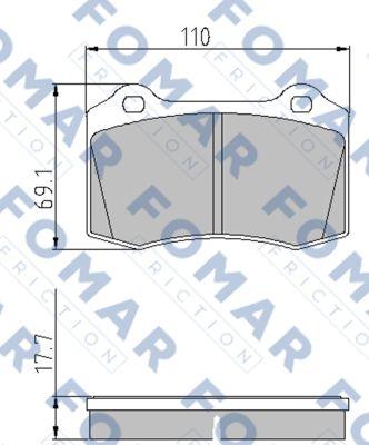 FOMAR Friction FO 699184 - Kit de plaquettes de frein, frein à disque cwaw.fr