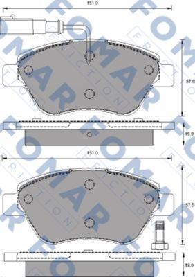 FOMAR Friction FO 694081 - Kit de plaquettes de frein, frein à disque cwaw.fr