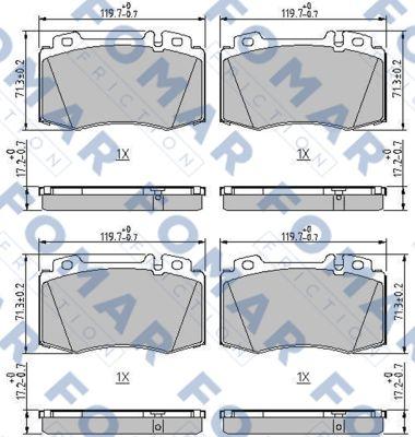 FOMAR Friction FO 694181 - Kit de plaquettes de frein, frein à disque cwaw.fr