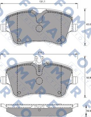 FOMAR Friction FO 690581 - Kit de plaquettes de frein, frein à disque cwaw.fr