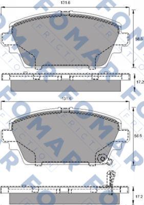 FOMAR Friction FO 690081 - Kit de plaquettes de frein, frein à disque cwaw.fr