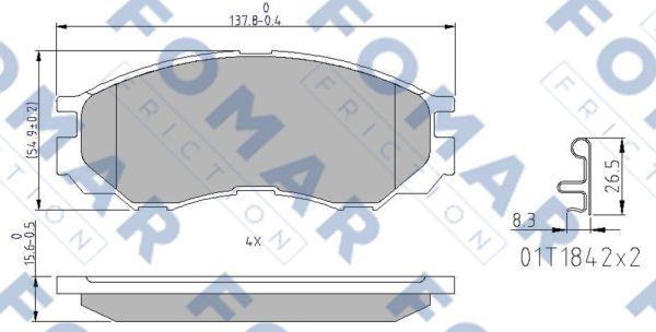 FOMAR Friction FO 690781 - Kit de plaquettes de frein, frein à disque cwaw.fr