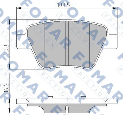 FOMAR Friction FO 691581 - Kit de plaquettes de frein, frein à disque cwaw.fr