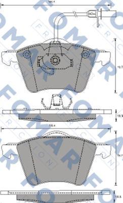 FOMAR Friction FO 691281 - Kit de plaquettes de frein, frein à disque cwaw.fr