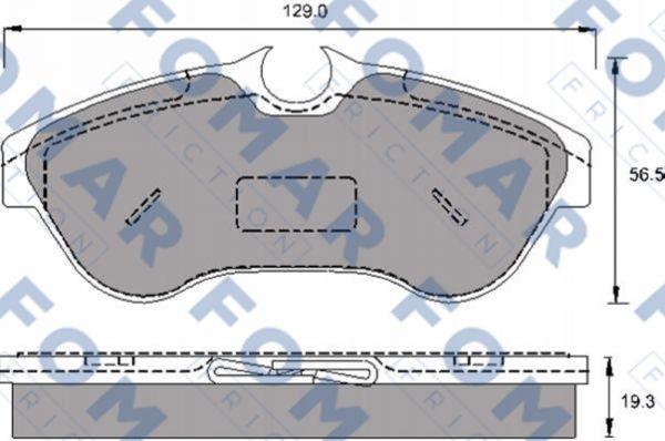 FOMAR Friction FO 693681 - Kit de plaquettes de frein, frein à disque cwaw.fr