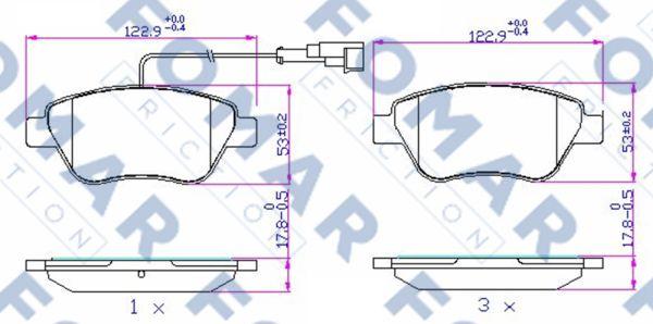 FOMAR Friction FO 693781 - Kit de plaquettes de frein, frein à disque cwaw.fr