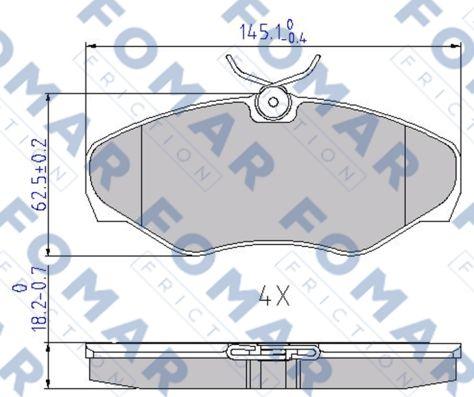 FOMAR Friction FO 692681 - Kit de plaquettes de frein, frein à disque cwaw.fr