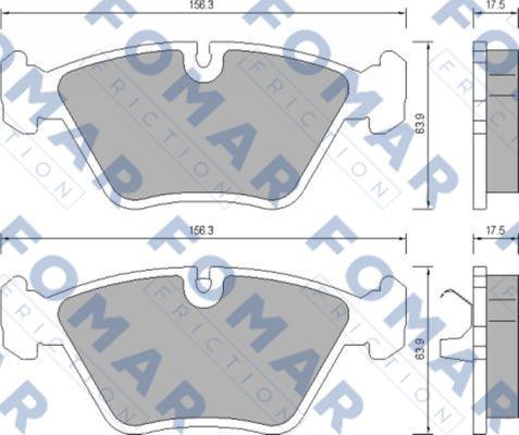 FOMAR Friction FO 649281 - Kit de plaquettes de frein, frein à disque cwaw.fr