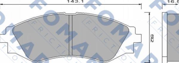 FOMAR Friction FO 649781 - Kit de plaquettes de frein, frein à disque cwaw.fr