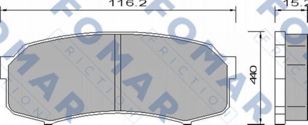 FOMAR Friction FO 644981 - Kit de plaquettes de frein, frein à disque cwaw.fr