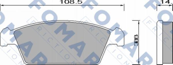 FOMAR Friction FO 644281 - Kit de plaquettes de frein, frein à disque cwaw.fr