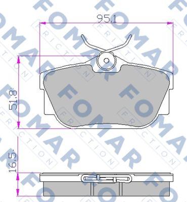 FOMAR Friction FO 646881 - Kit de plaquettes de frein, frein à disque cwaw.fr