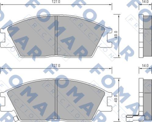 FOMAR Friction FO 648581 - Kit de plaquettes de frein, frein à disque cwaw.fr