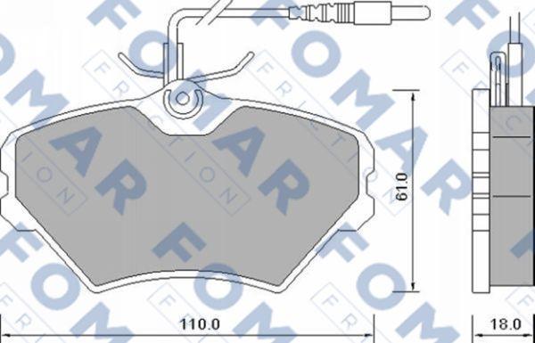 FOMAR Friction FO 643681 - Kit de plaquettes de frein, frein à disque cwaw.fr