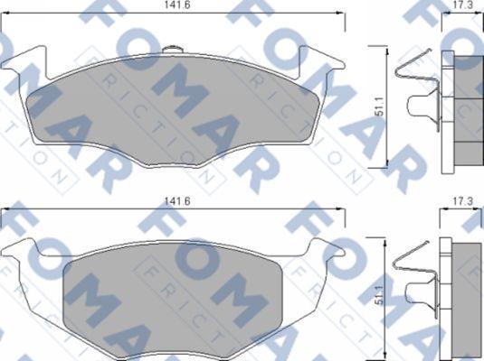 FOMAR Friction FO 643081 - Kit de plaquettes de frein, frein à disque cwaw.fr