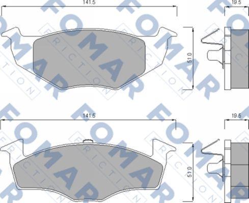 FOMAR Friction FO 643281 - Kit de plaquettes de frein, frein à disque cwaw.fr