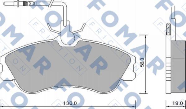 FOMAR Friction FO 642681 - Kit de plaquettes de frein, frein à disque cwaw.fr