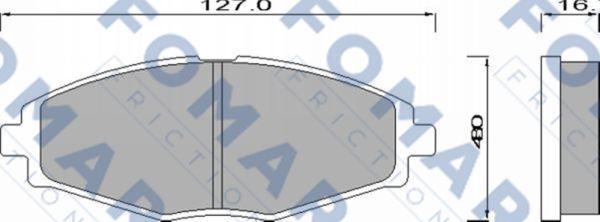 FOMAR Friction FO 642281 - Kit de plaquettes de frein, frein à disque cwaw.fr