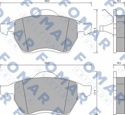 FOMAR Friction FO 647981 - Kit de plaquettes de frein, frein à disque cwaw.fr