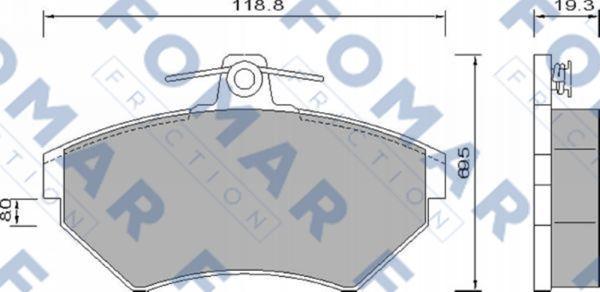 FOMAR Friction FO 647681 - Kit de plaquettes de frein, frein à disque cwaw.fr