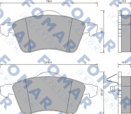 FOMAR Friction FO 647781 - Kit de plaquettes de frein, frein à disque cwaw.fr