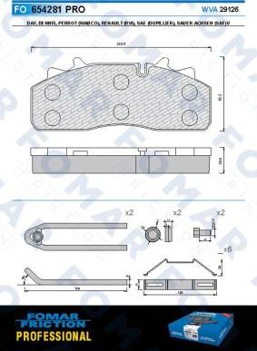 FOMAR Friction FO 654281 - Kit de plaquettes de frein, frein à disque cwaw.fr