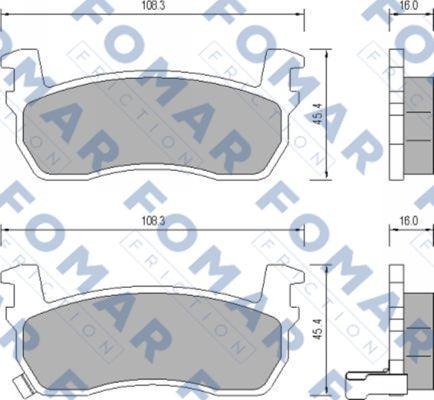 FOMAR Friction FO 656081 - Kit de plaquettes de frein, frein à disque cwaw.fr