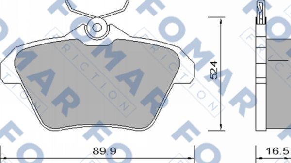 FOMAR Friction FO 650081 - Kit de plaquettes de frein, frein à disque cwaw.fr