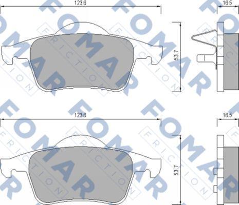 FOMAR Friction FO 669081 - Kit de plaquettes de frein, frein à disque cwaw.fr