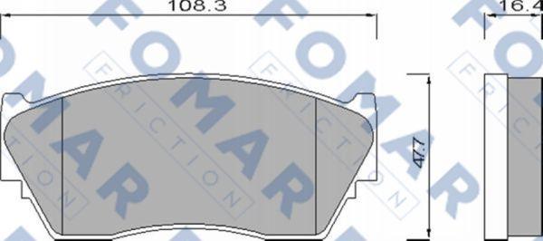 FOMAR Friction FO 669281 - Kit de plaquettes de frein, frein à disque cwaw.fr