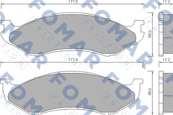 FOMAR Friction FO 664681 - Kit de plaquettes de frein, frein à disque cwaw.fr