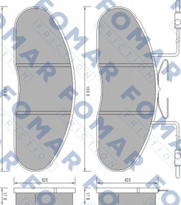 FOMAR Friction FO 664281 - Kit de plaquettes de frein, frein à disque cwaw.fr