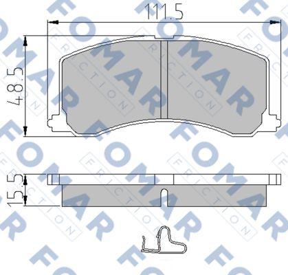 FOMAR Friction FO 665381 - Kit de plaquettes de frein, frein à disque cwaw.fr