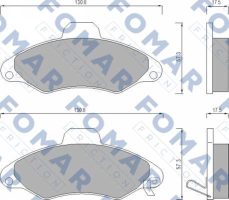 FOMAR Friction FO 666981 - Kit de plaquettes de frein, frein à disque cwaw.fr