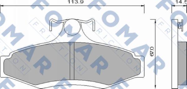 FOMAR Friction FO 666181 - Kit de plaquettes de frein, frein à disque cwaw.fr