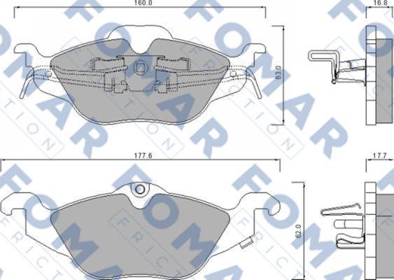 FOMAR Friction FO 666281 - Kit de plaquettes de frein, frein à disque cwaw.fr