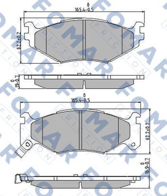 FOMAR Friction FO 660781 - Kit de plaquettes de frein, frein à disque cwaw.fr