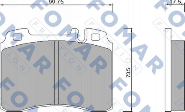 FOMAR Friction FO 668081 - Kit de plaquettes de frein, frein à disque cwaw.fr