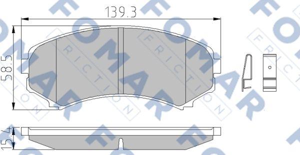 FOMAR Friction FO 663681 - Kit de plaquettes de frein, frein à disque cwaw.fr