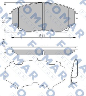 FOMAR Friction FO 663781 - Kit de plaquettes de frein, frein à disque cwaw.fr