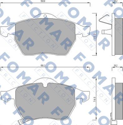 FOMAR Friction FO 667181 - Kit de plaquettes de frein, frein à disque cwaw.fr