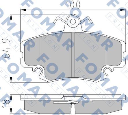 FOMAR Friction FO 608381 - Kit de plaquettes de frein, frein à disque cwaw.fr