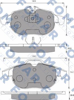 FOMAR Friction FO 689581 - Kit de plaquettes de frein, frein à disque cwaw.fr