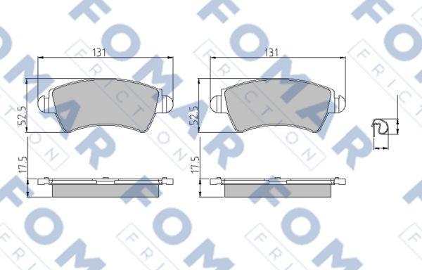 FOMAR Friction FO 689381 - Kit de plaquettes de frein, frein à disque cwaw.fr