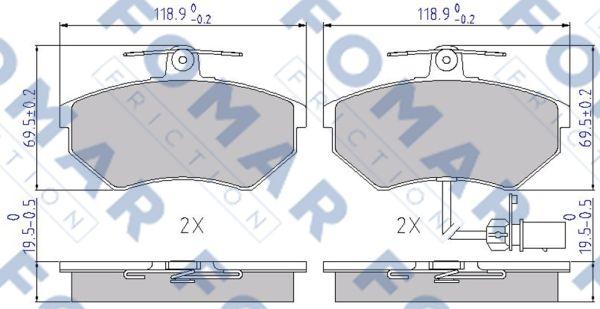 FOMAR Friction FO 689281 - Kit de plaquettes de frein, frein à disque cwaw.fr