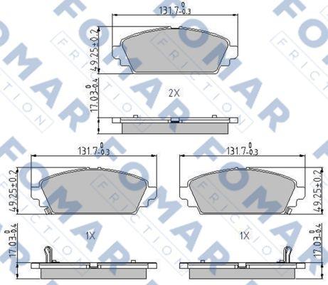 FOMAR Friction FO 689781 - Kit de plaquettes de frein, frein à disque cwaw.fr