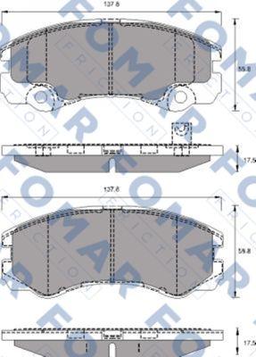 FOMAR Friction FO 684381 - Kit de plaquettes de frein, frein à disque cwaw.fr