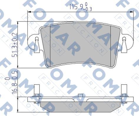 FOMAR Friction FO 684281 - Kit de plaquettes de frein, frein à disque cwaw.fr