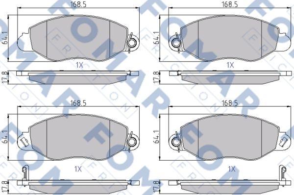 FOMAR Friction FO 684781 - Kit de plaquettes de frein, frein à disque cwaw.fr