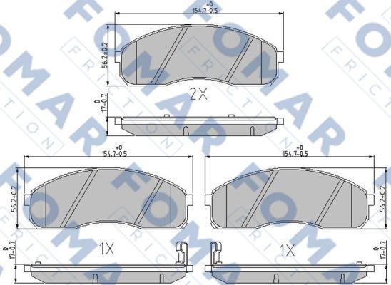 FOMAR Friction FO 685981 - Kit de plaquettes de frein, frein à disque cwaw.fr